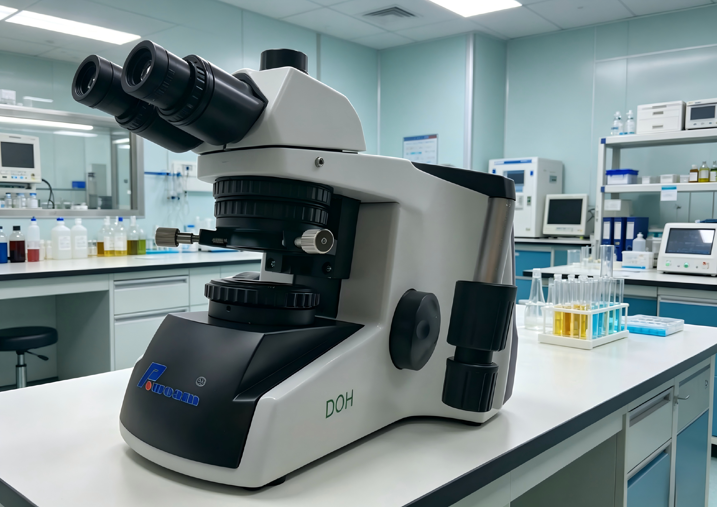 Microscopio compuesto trinocular para investigación de laboratorio