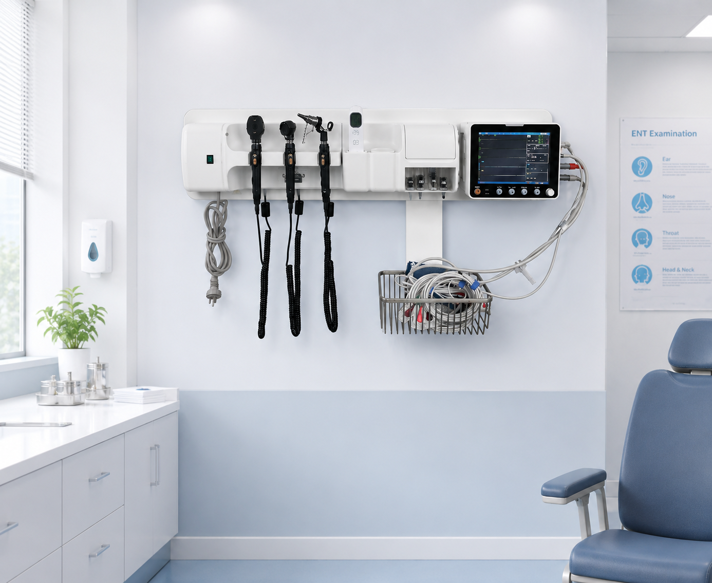 Precio del montón Sistema de diagnóstico Ent montado en la pared integrado para clínica