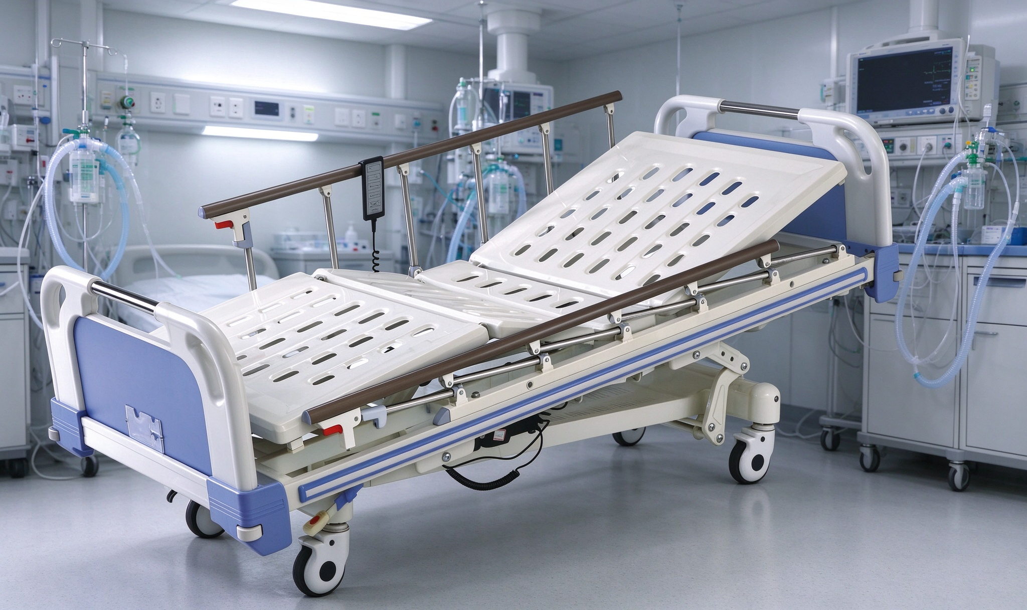 Cama eléctrica ajustable para pacientes de hospital, cama eléctrica de cinco funciones para UCI