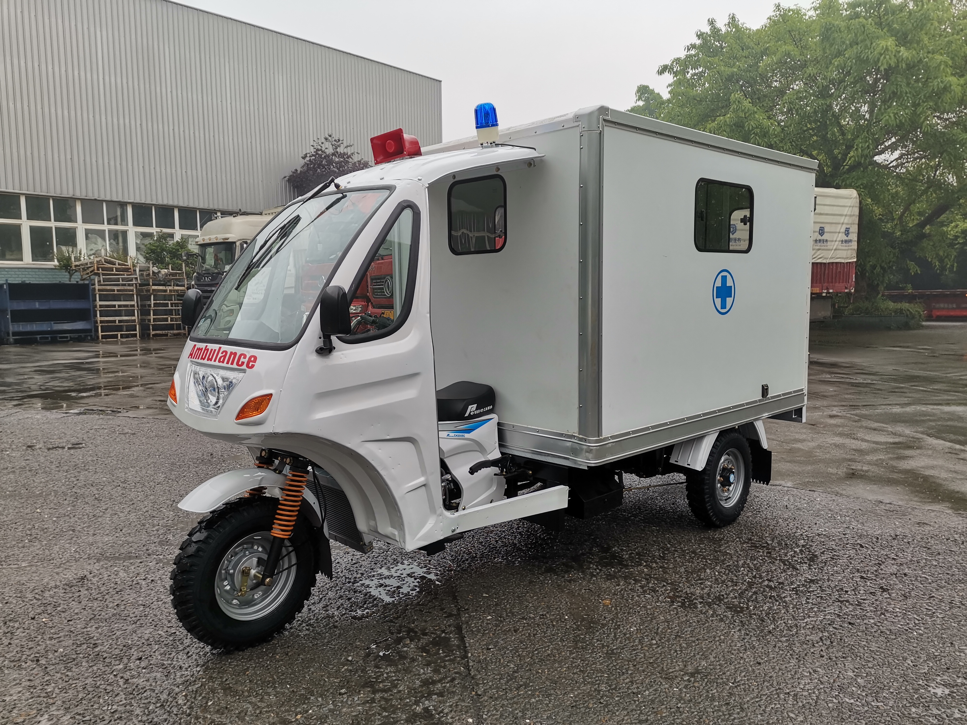 Ambulancia de motocicleta triciclo de 3 ruedas