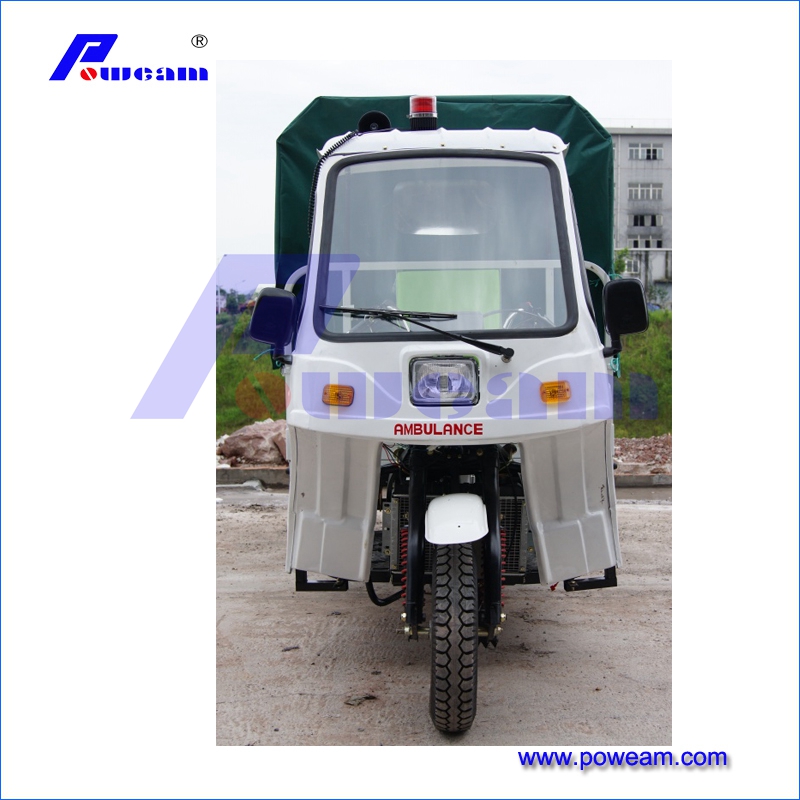 Ambulancia barata de la motocicleta del triciclo de 3 ruedas para la venta