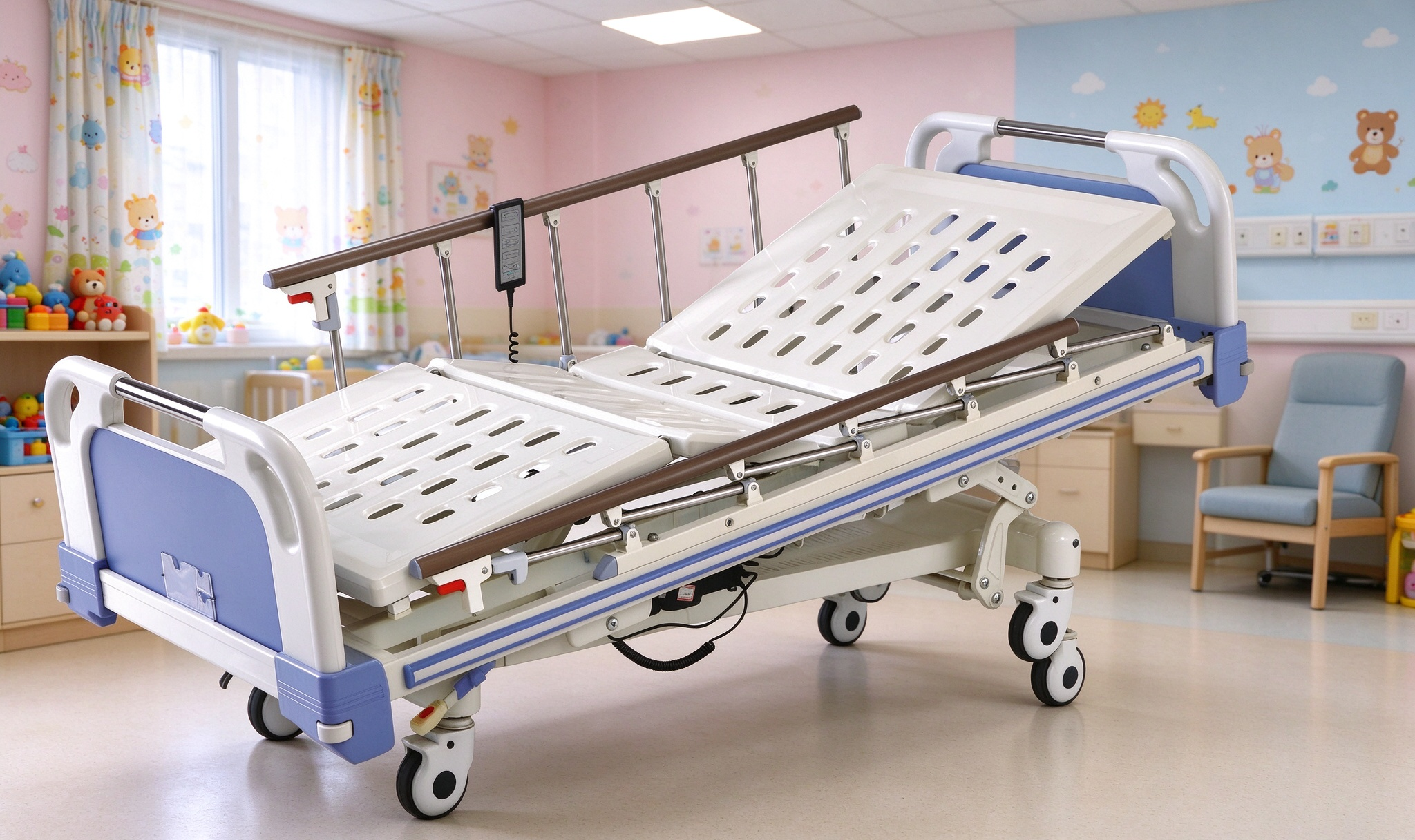 Cama eléctrica ajustable para pacientes de hospital, cama eléctrica de cinco funciones para UCI