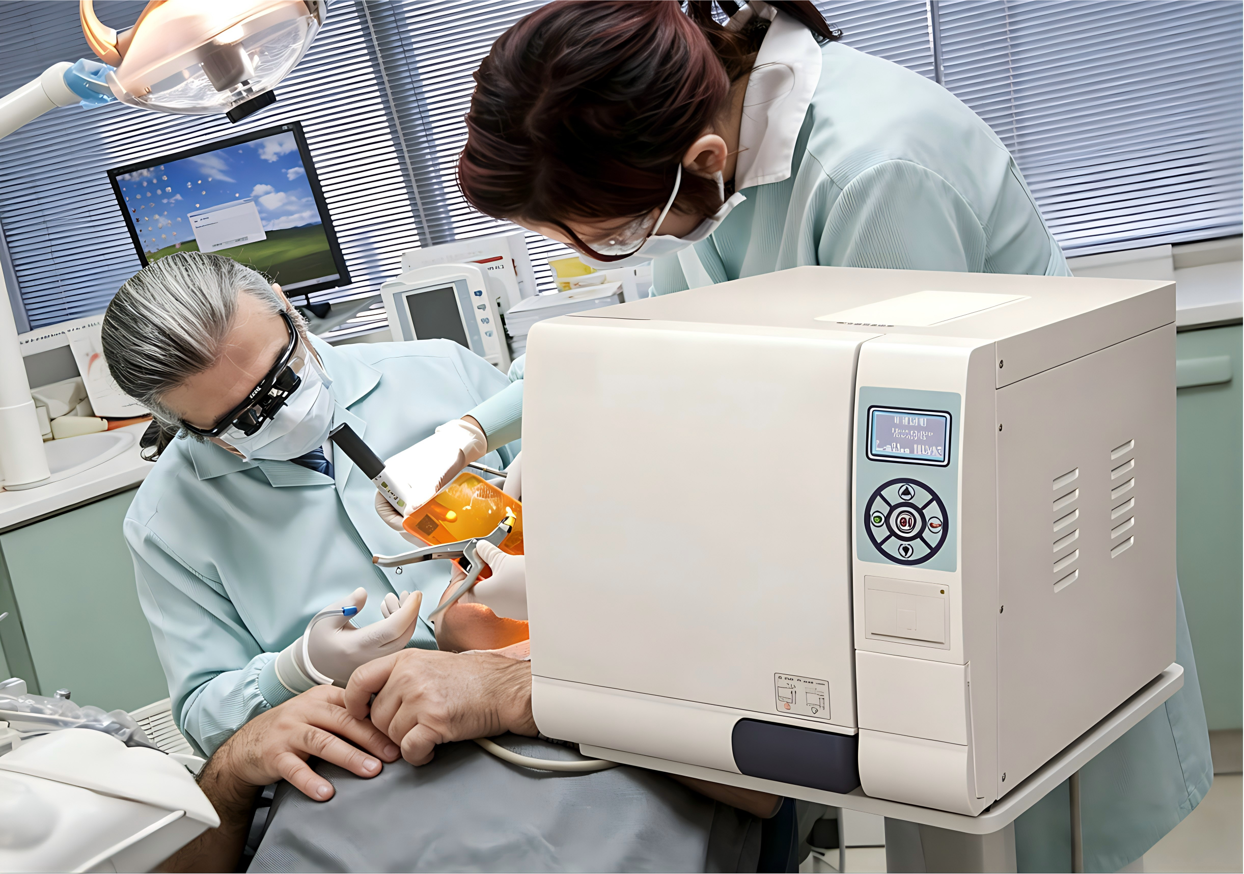 Esterilizador dental Autoclave Clase B con impresora incorporada