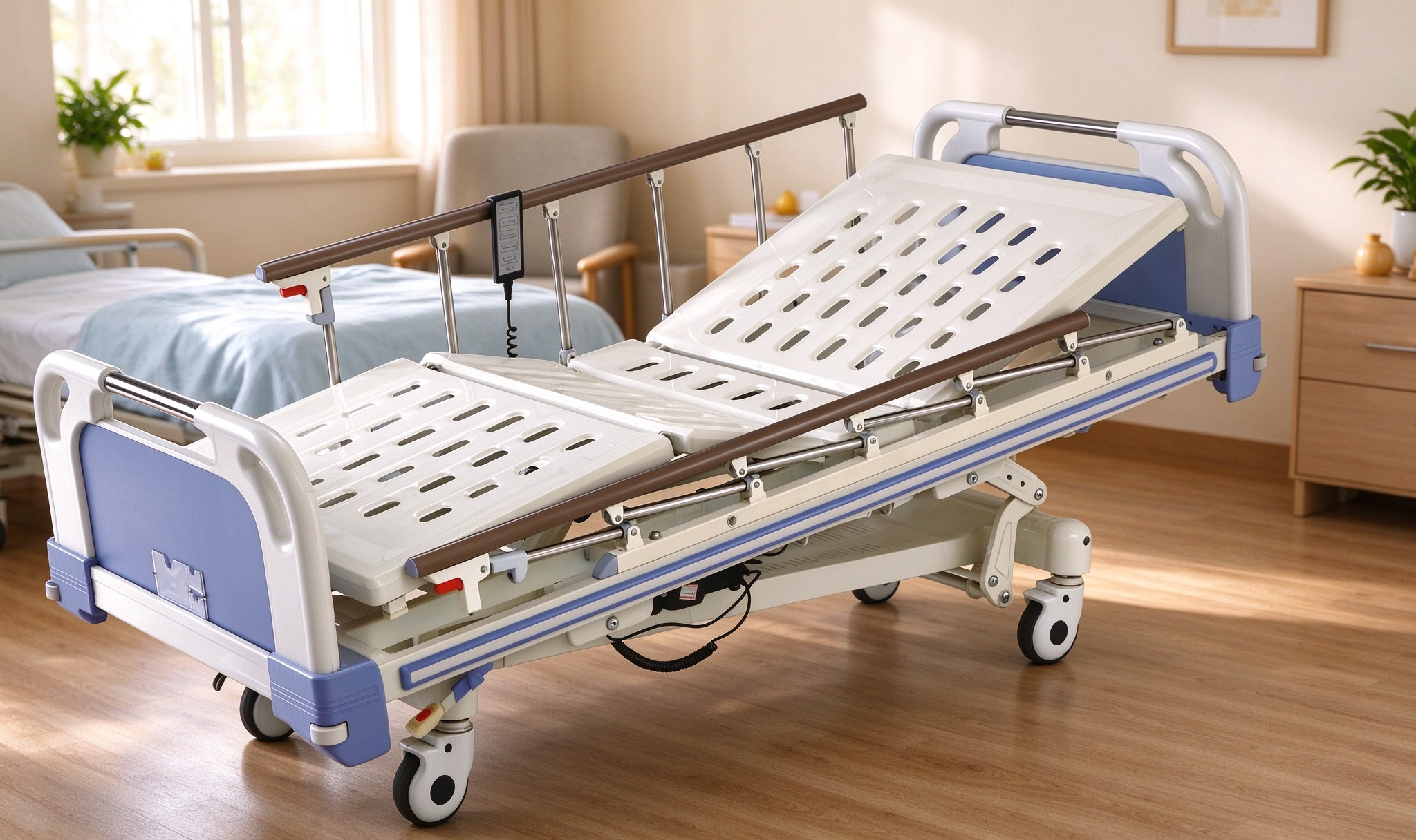 Cama eléctrica ajustable para pacientes de hospital, cama eléctrica de cinco funciones para UCI
