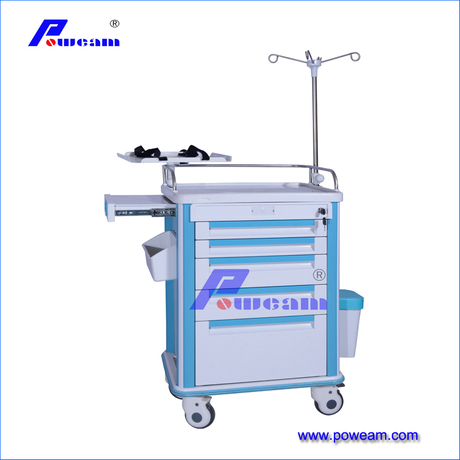  China Medical ABS Trolley Hospital Cart de tratamiento de emergencia