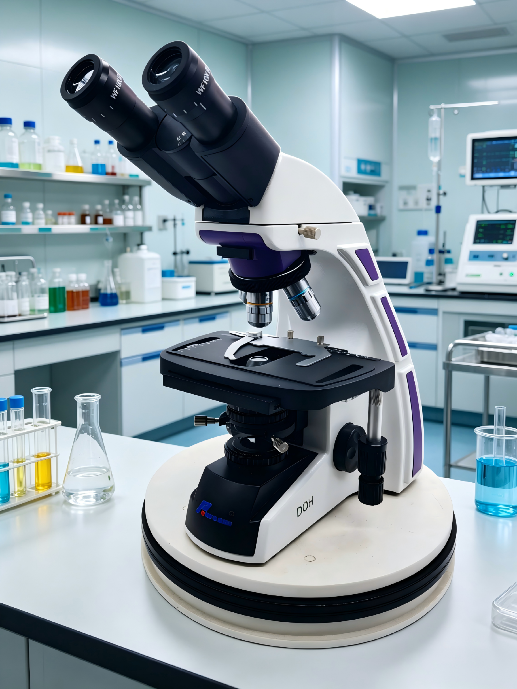 Microscopio compuesto trinocular para investigación de laboratorio