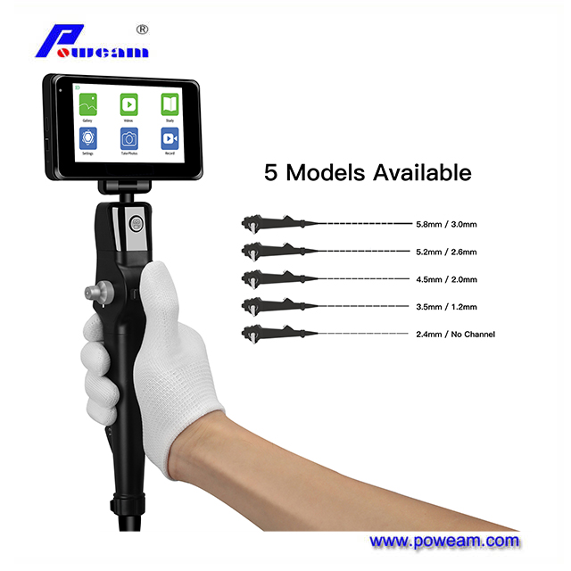 Video flexible de mano laringoscopio
