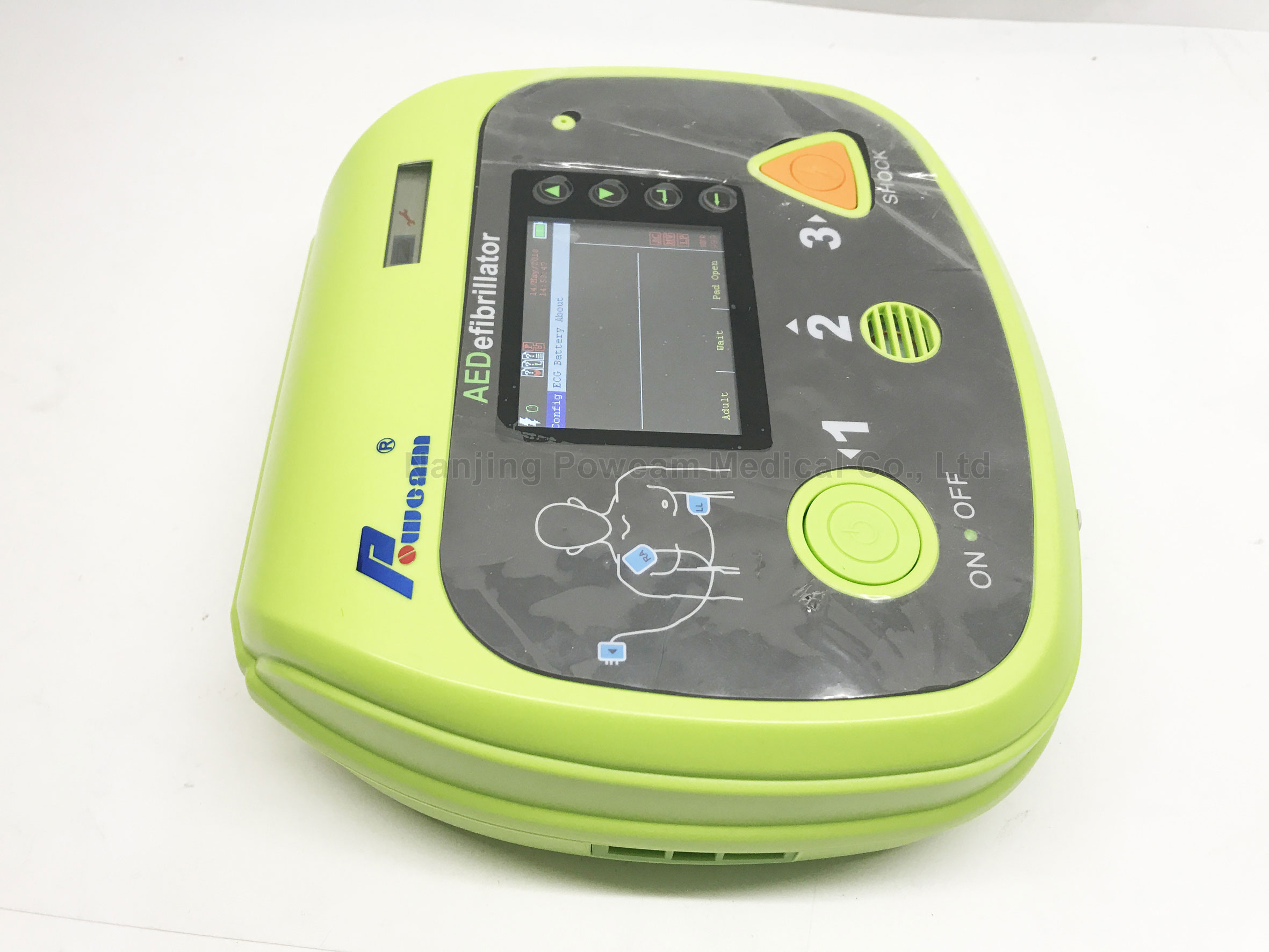 Desfibrilador portátil AED con pantalla y ECG, desfibrilador externo automatizado