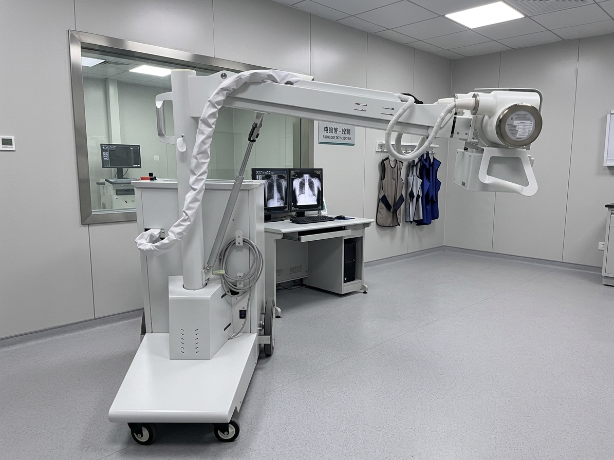 sistema móvil de la radiografía de Digitaces de la máquina de la radiografía del DR 32kW con la pantalla táctil de 17 pulgadas